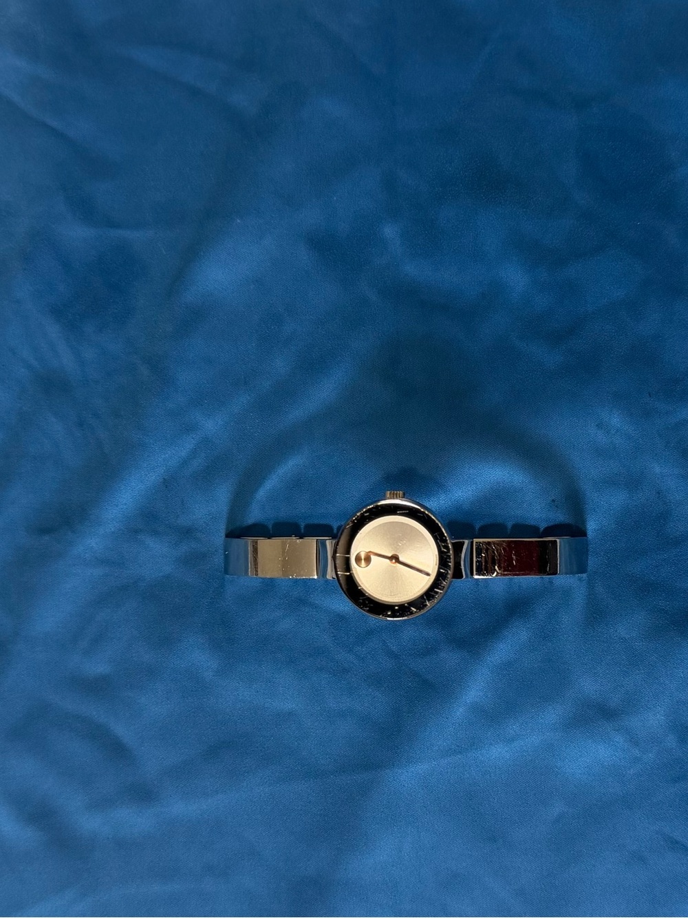Minimalist Silver Bracelet Watch with White Dial - Women’s Accessory